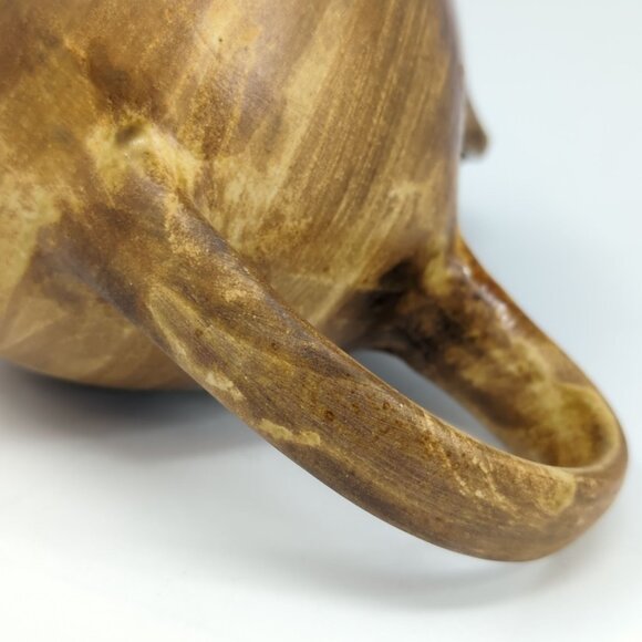 Sango Splash Creamer and Sugar bowl with lid Brown drip glaze Stoneware - Picture 3 of 16